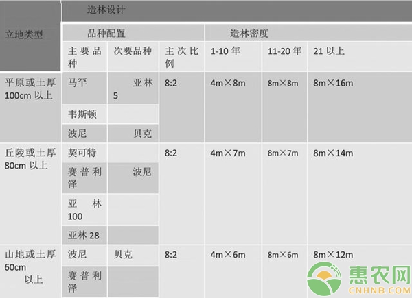 优化品种配置，科学规划造林模式